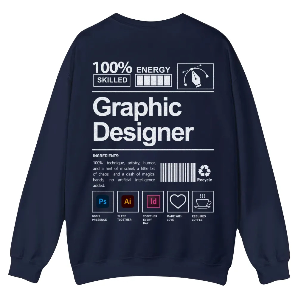 Graphic Designer Printed Crew Neck Sweatshirt-moweekender