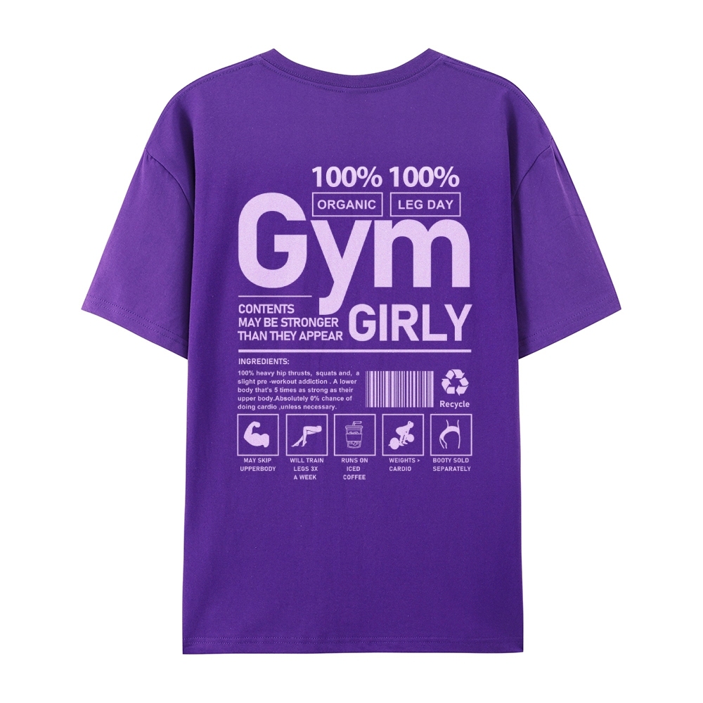 Gym Girly Casual Short Sleeve T-Shirt-moweekender
