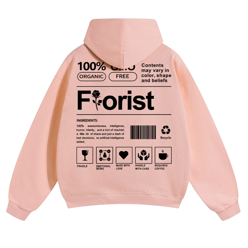 Florist Pattern Unisex Casual Anime Print Hoodie-moweekender