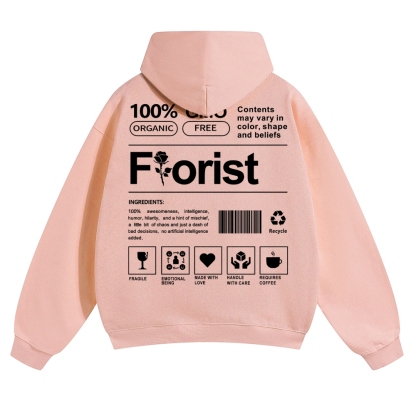 Florist Pattern Unisex Casual Anime Print Hoodie-moweekender