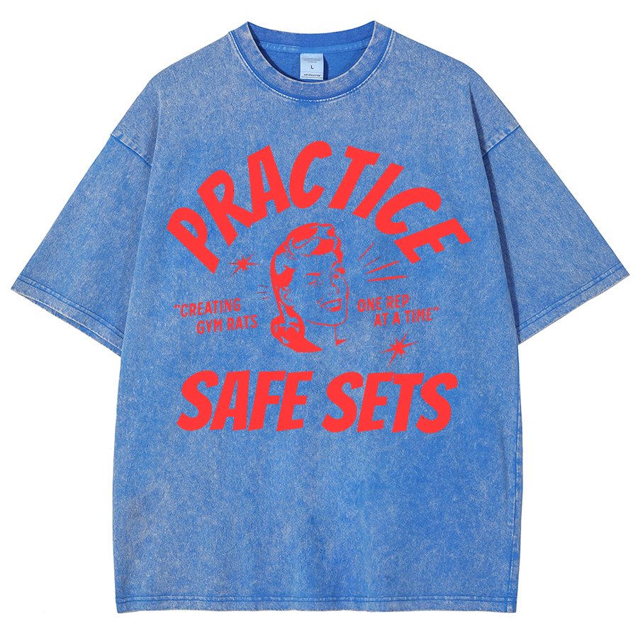 Practice Safe Sets Unisex Fit Washed Oversized T-Shirt-moweekender