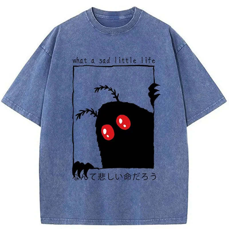 Peeking Mothman Washed Vintage T-Shirt-moweekender