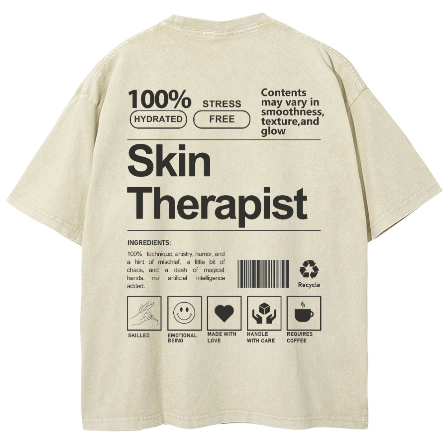 Skin Therapist Unisex Fit Washed T-Shirt-moweekender