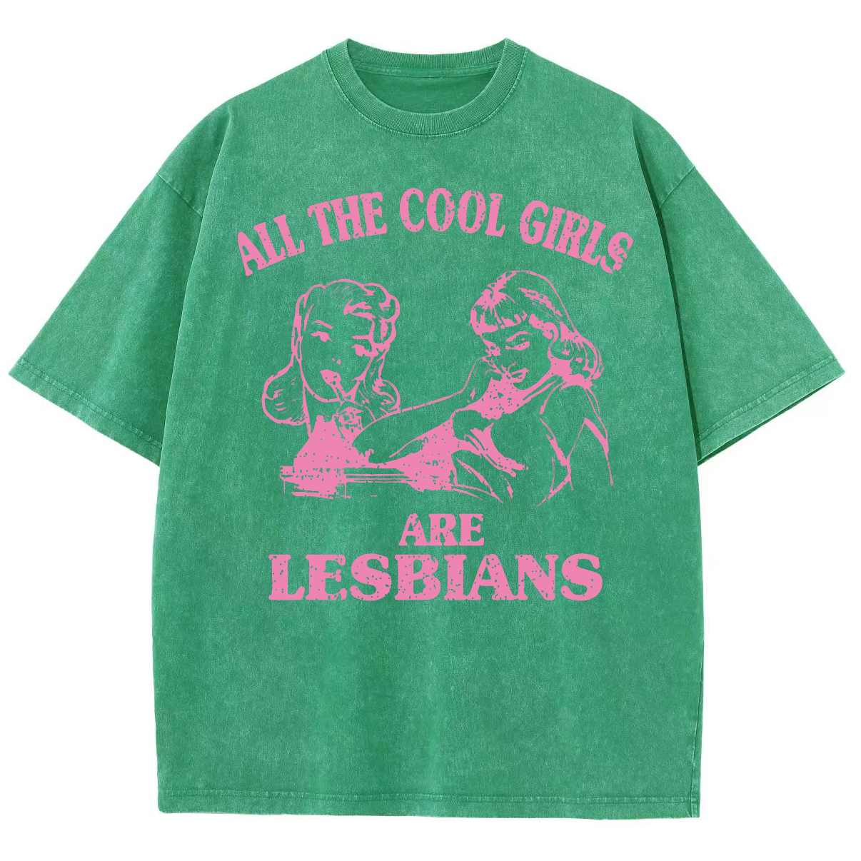 We Are Lesbians Washed Oversized T-Shirt-moweekender