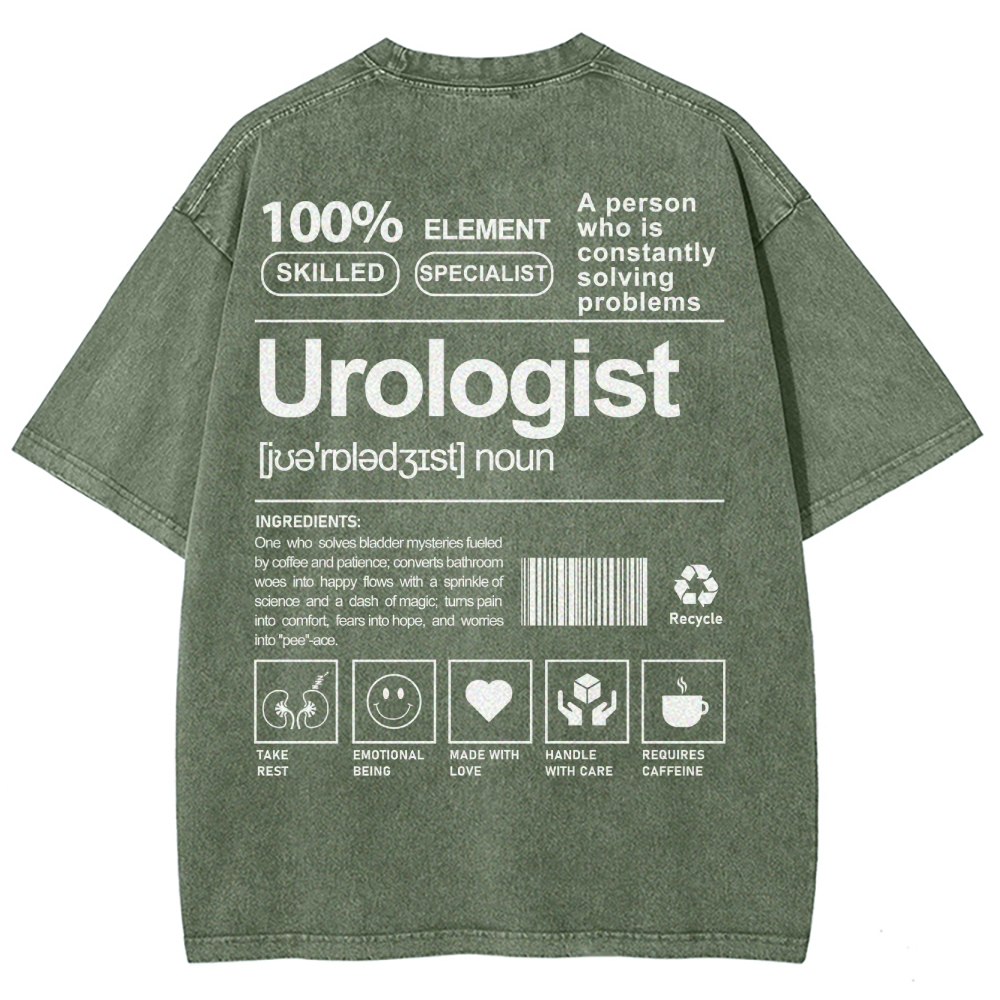 Urologist Unisex Fit Washed T-Shirt-moweekender