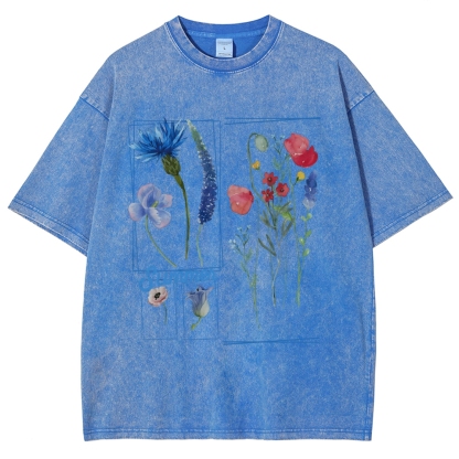 Florist Unisex Fit Washed T-Shirt-moweekender