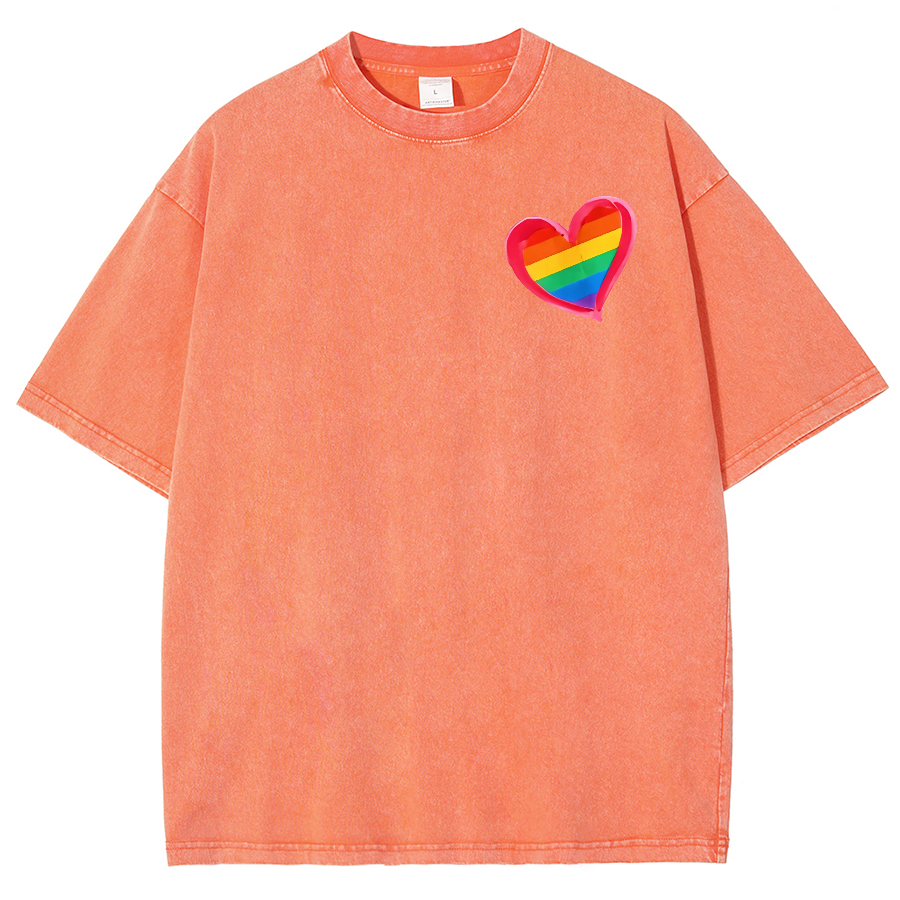 All For Love And Love For All Washed Oversized T-Shirt-moweekender