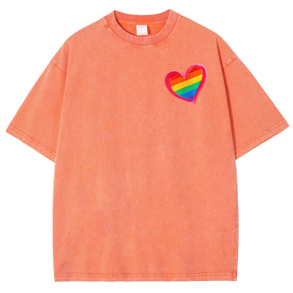 All For Love And Love For All Washed Oversized T-Shirt-moweekender