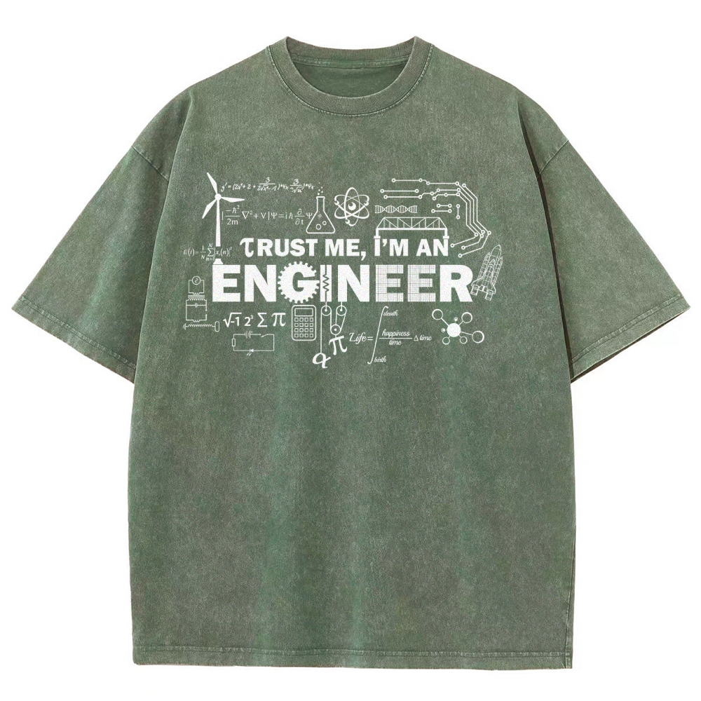 Engineer Unisex Fit Washed T-Shirt-moweekender