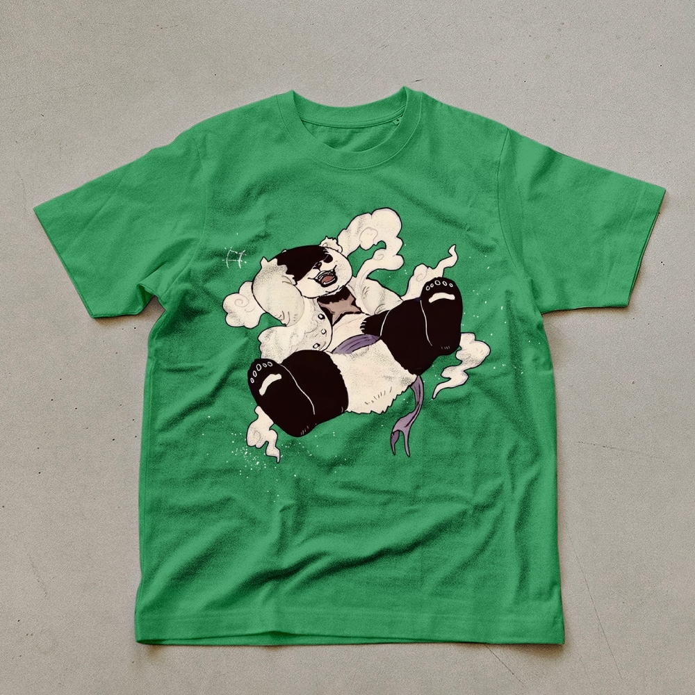 Panda Casual Pattern Unisex Prints T-Shirt-moweekender