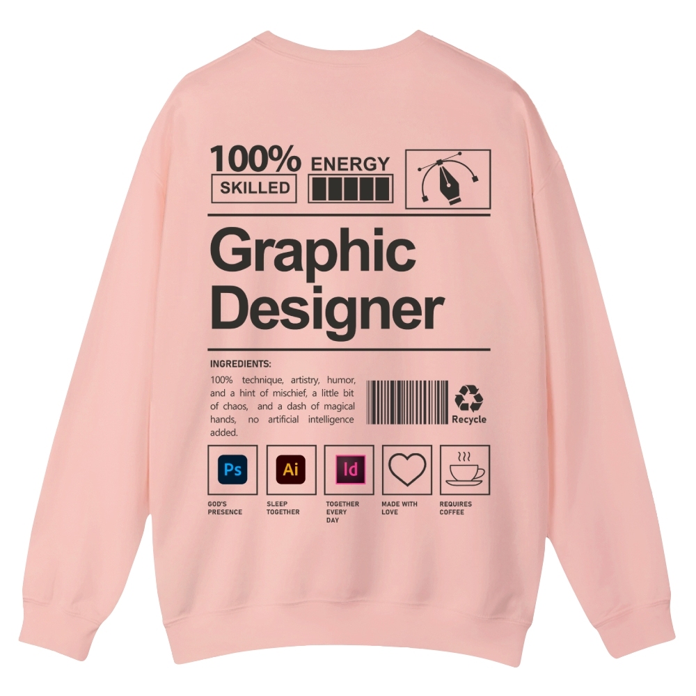 Graphic Designer Printed Crew Neck Sweatshirt-moweekender