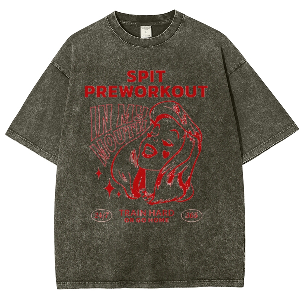 Spit Preworkout Vintage Snowflake Washed T-Shirt-moweekender