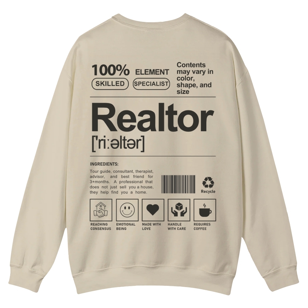Realtor Casual Crewneck Sweatshirt-moweekender