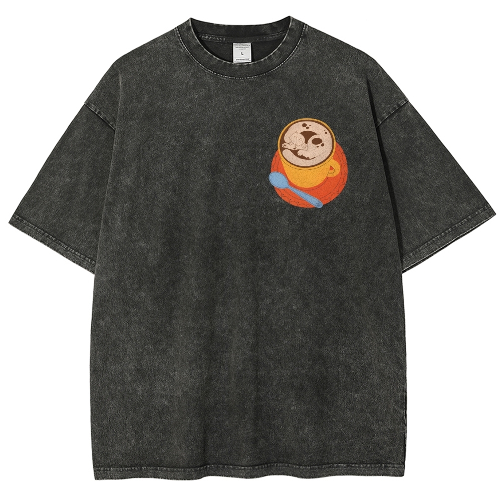 coffee lovers Unisex Fit Washed T-Shirt-moweekender