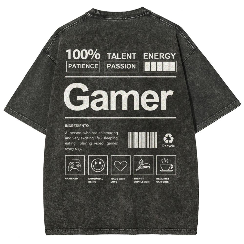 Gamer Unisex Fit Washed T-Shirt-moweekender