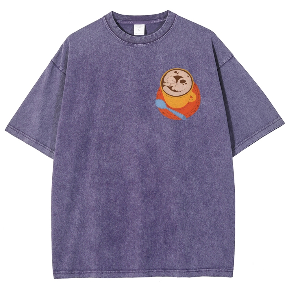 coffee lovers Unisex Fit Washed T-Shirt-moweekender