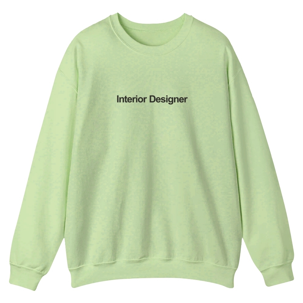 Interior Designer Printed Crew Neck Sweatshirt-moweekender