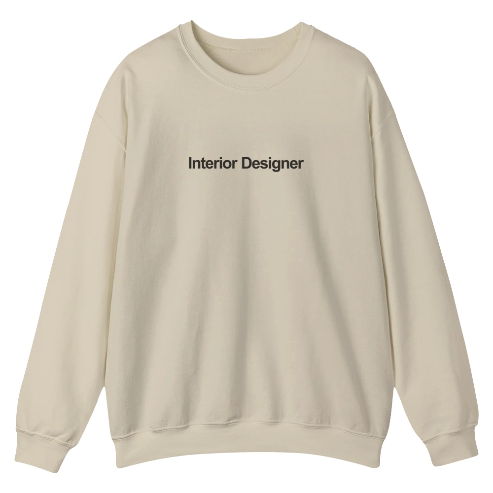 Interior Designer Printed Crew Neck Sweatshirt-moweekender