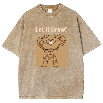 Let It Grow! Unisex Fit Washed T-Shirt-moweekender