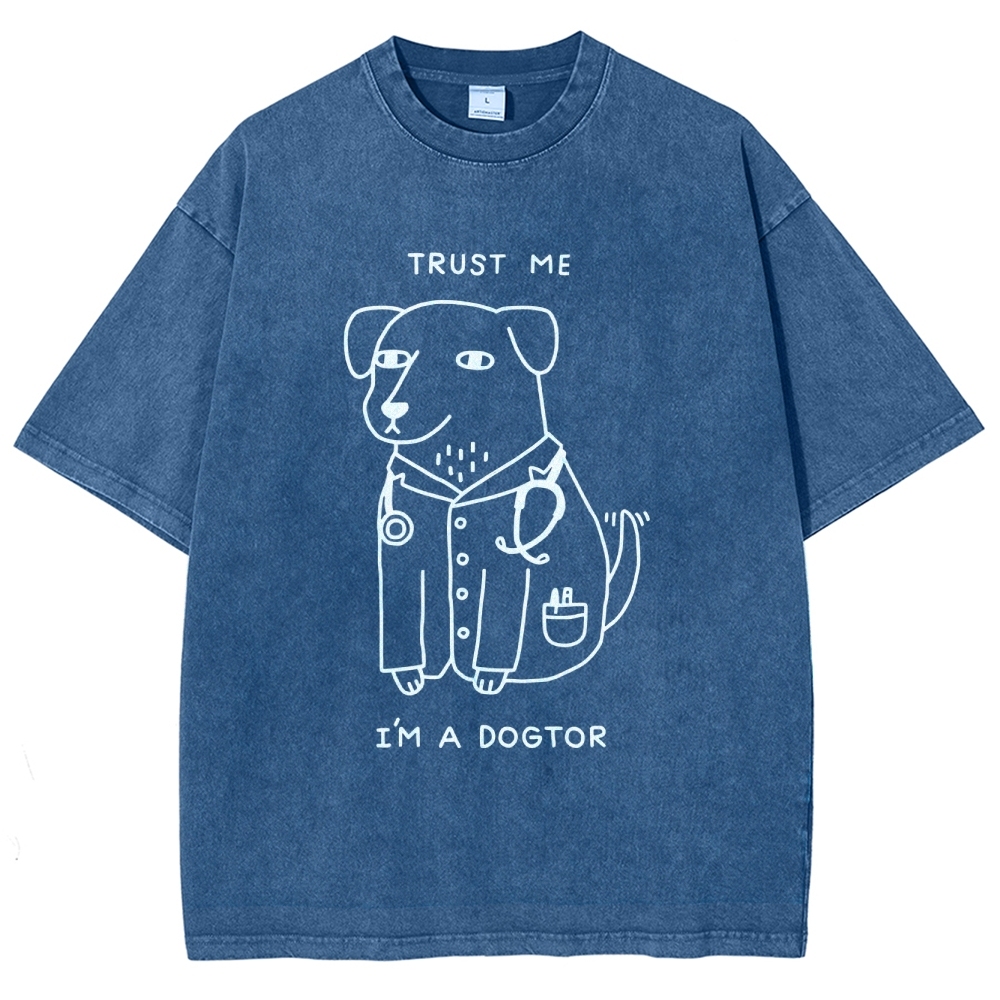 Pet Doctor Unisex Fit Washed T-Shirt-moweekender
