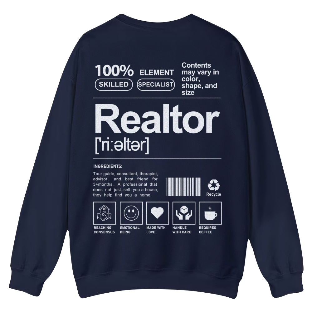 Realtor Casual Crewneck Sweatshirt-moweekender