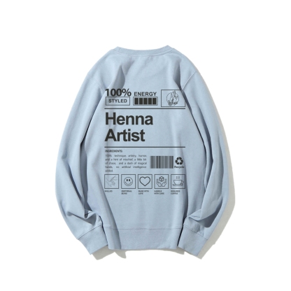 Henna Artist Casual Crewneck Sweatshirt-moweekender