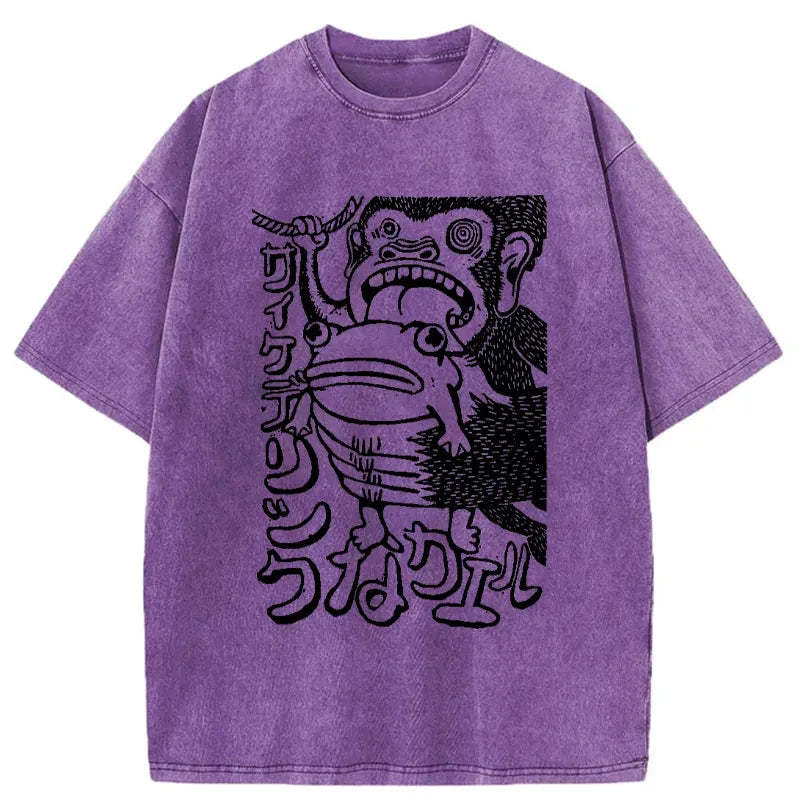 Orangutan Catches Washed Vintage T-Shirt-moweekender