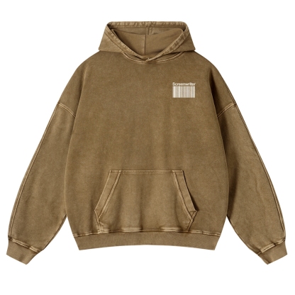 Screenwriter Printed Vintage Washed Hoodie-moweekender