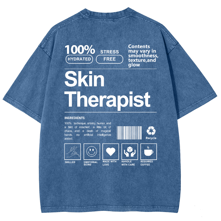 Skin Therapist Unisex Fit Washed T-Shirt-moweekender