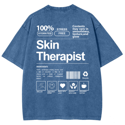 Skin Therapist Unisex Fit Washed T-Shirt-moweekender