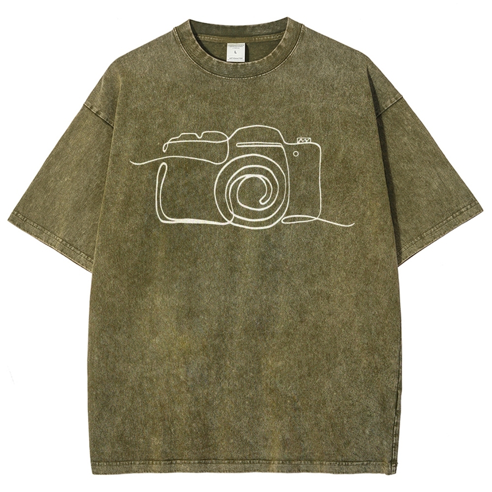 Photography Unisex Fit Washed T-Shirt-moweekender