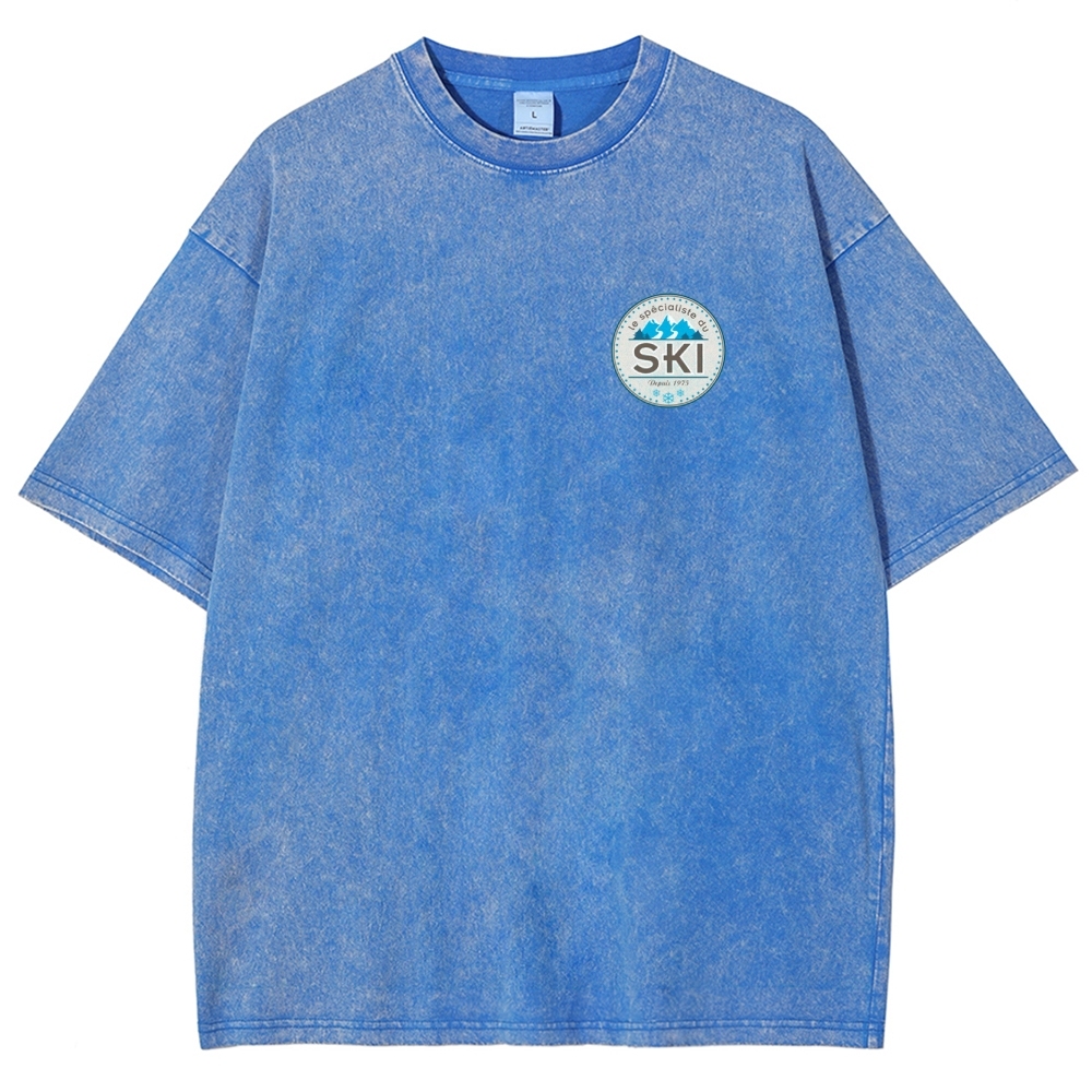 Skieur Unisex Fit Washed T-Shirt-moweekender