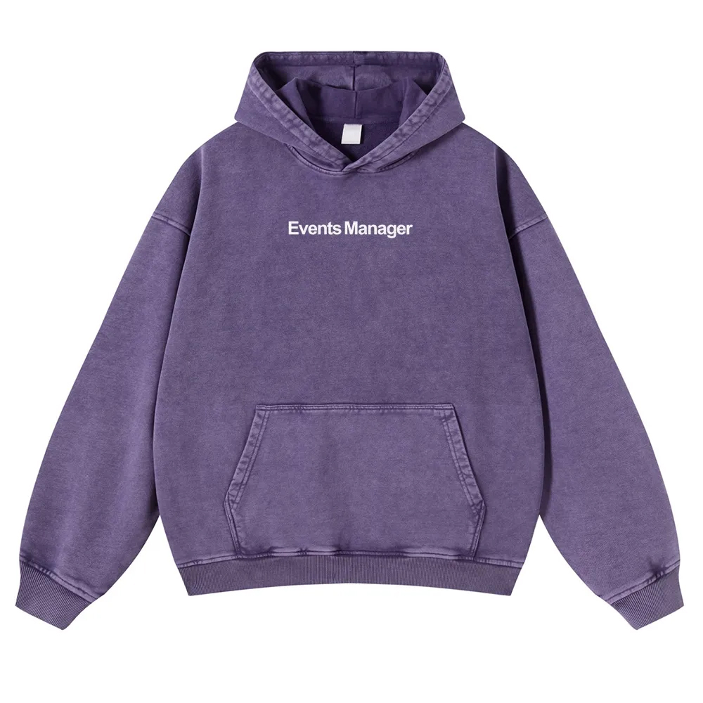 Events Manager Printed Vintage Washed Hoodie-moweekender