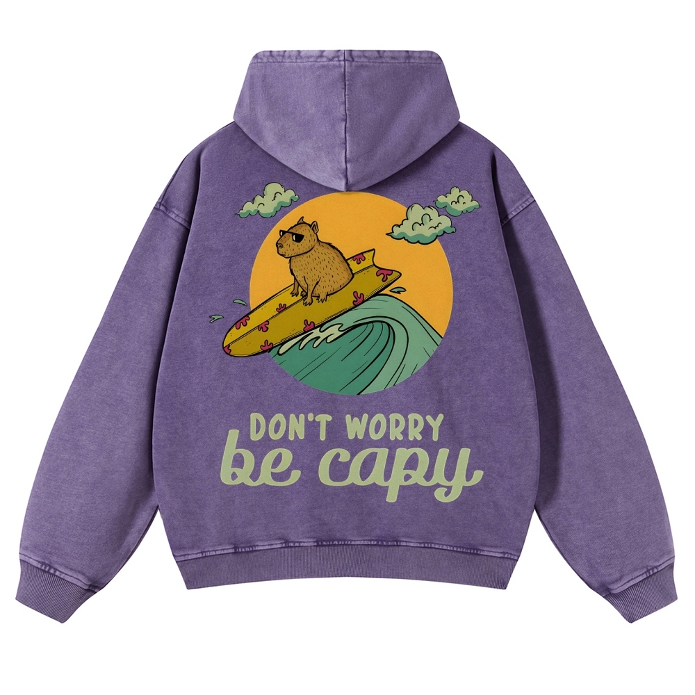 Be Capy Surfing Vintage Washed Hoodie-moweekender