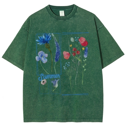 Florist Unisex Fit Washed T-Shirt-moweekender