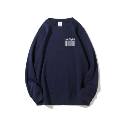 Hair Stylist Crew Neck Long Sleeve Sweatshirt-moweekender