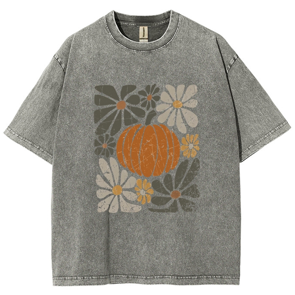 Flowers Unisex Fit Washed T-Shirt-moweekender