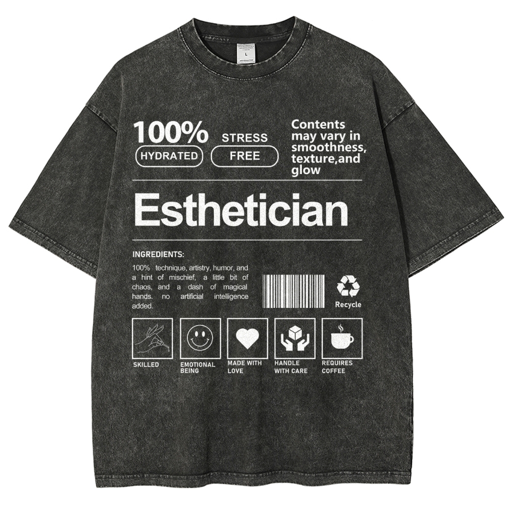 Esthetician Unisex Fit Washed T-Shirt-moweekender
