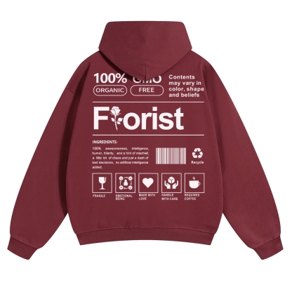 Florist Pattern Unisex Casual Anime Print Hoodie-moweekender