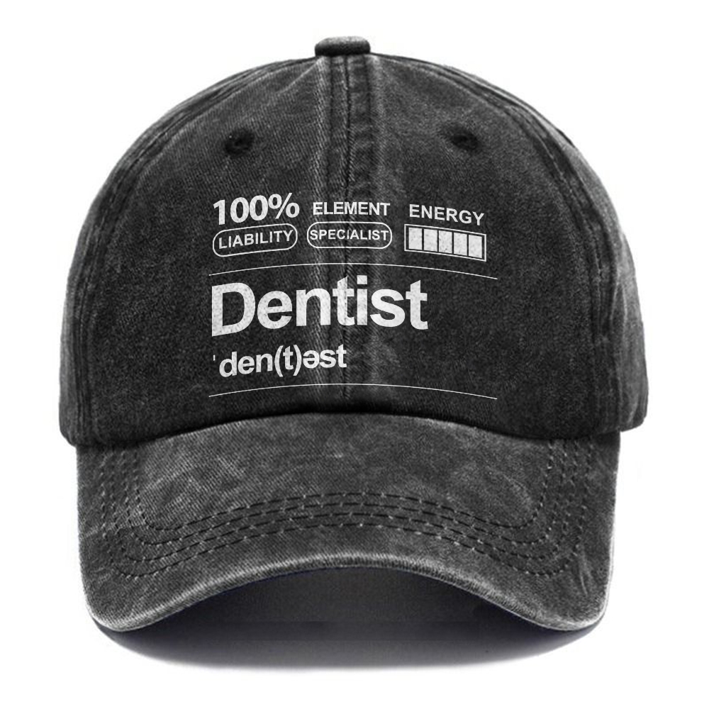 Dentist Unisex Vintage Casual Washed Cap-moweekender