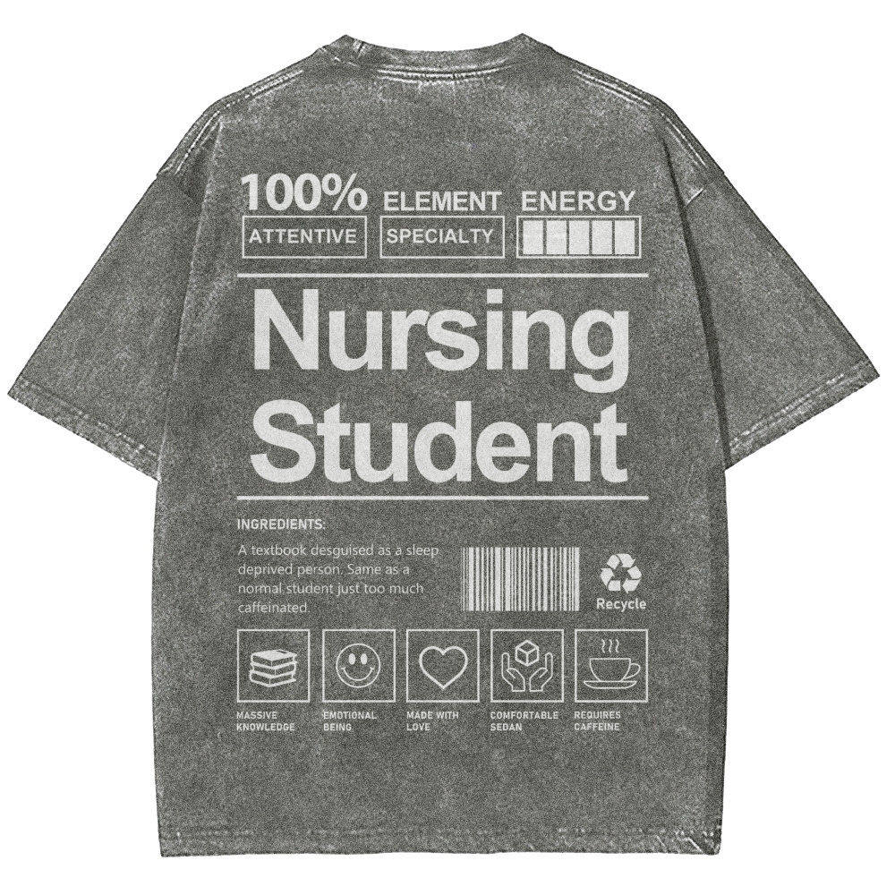 Nursing Student Unisex Fit Washed T-Shirt