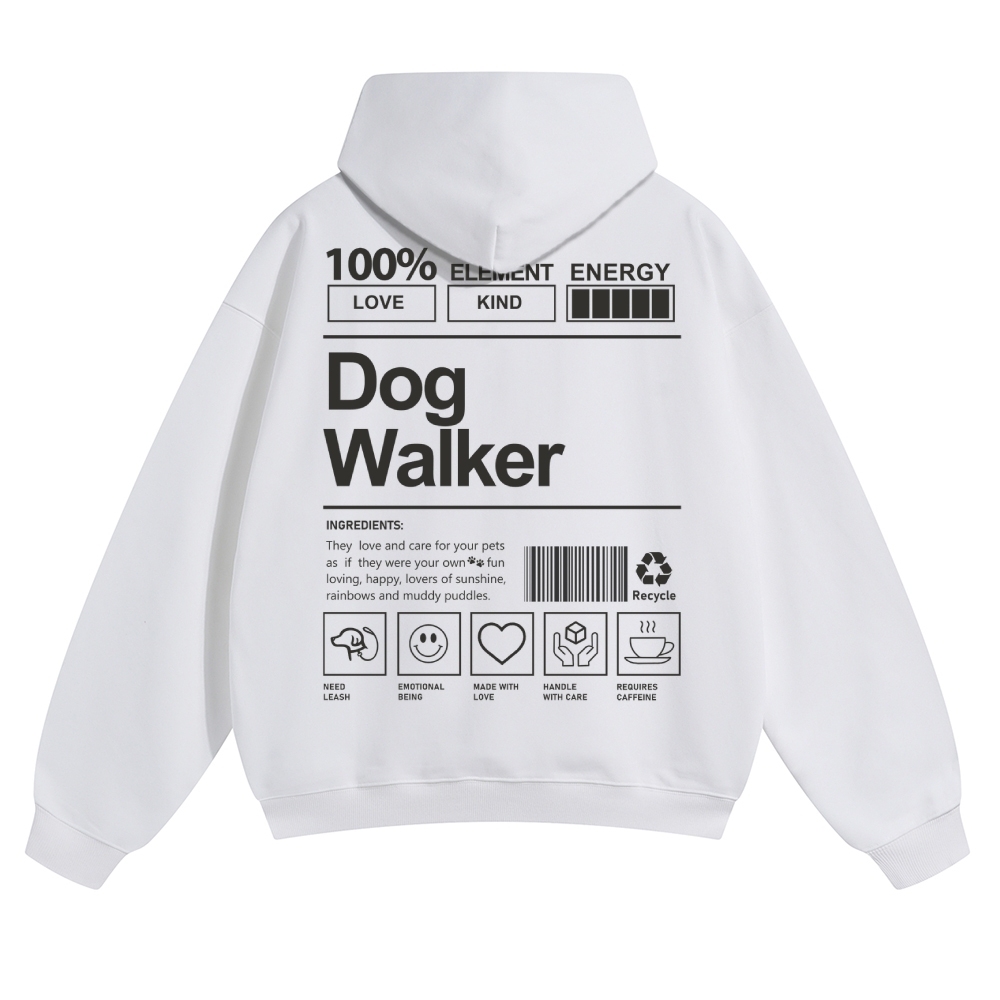 Dog Walker Unisex Casual Anime Print Hoodie-moweekender