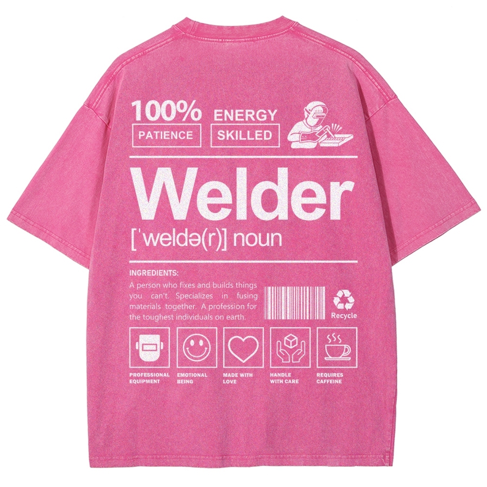Welder Unisex Fit Washed T-Shirt-moweekender