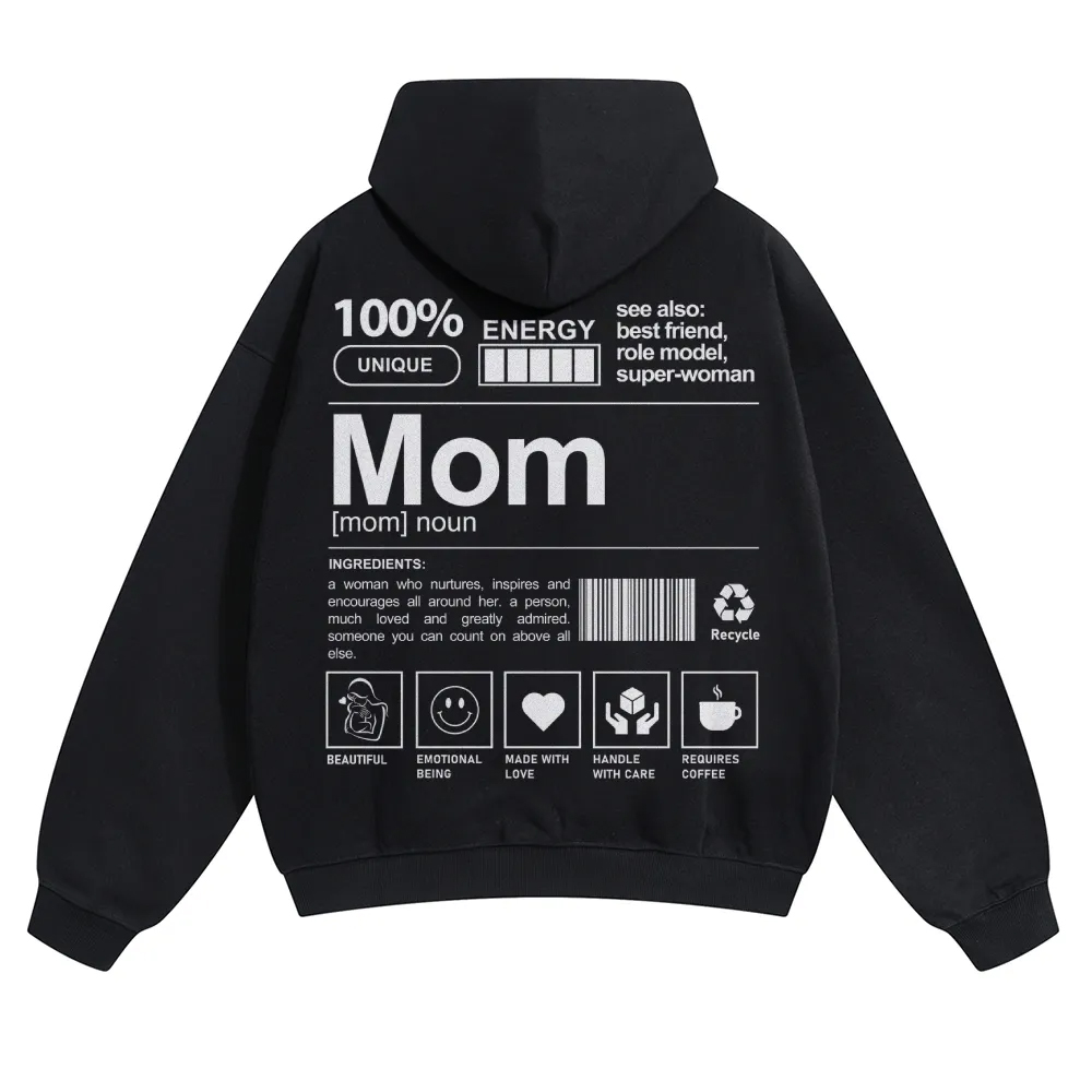Mom Unisex Casual Anime Print Hoodie-moweekender