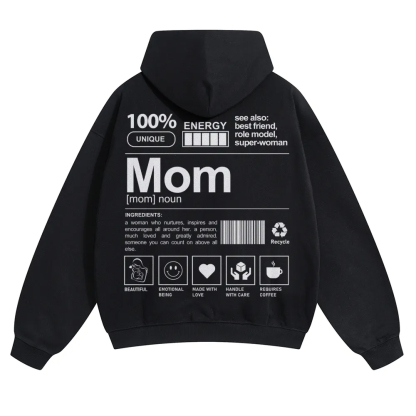 Mom Unisex Casual Anime Print Hoodie-moweekender