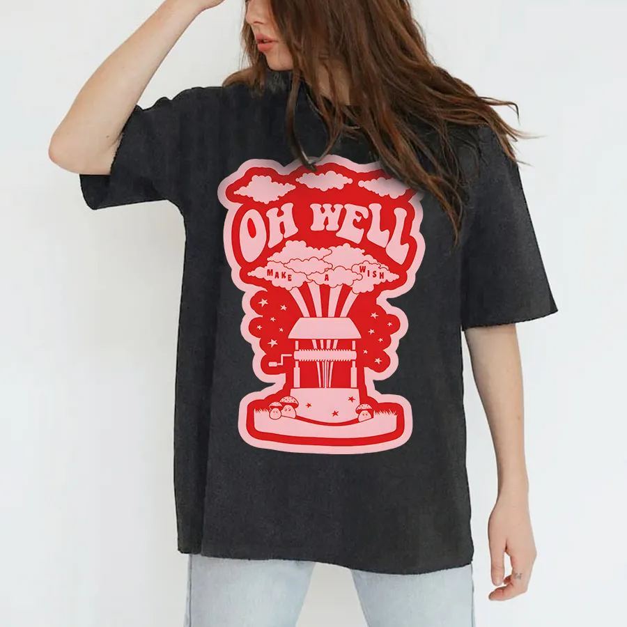 Oh Well Vintage Snowflake Washed T-Shirt-moweekender