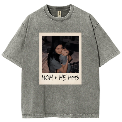 Picture Custom Mother's Day Gift Unisex Fit Washed T-Shirt