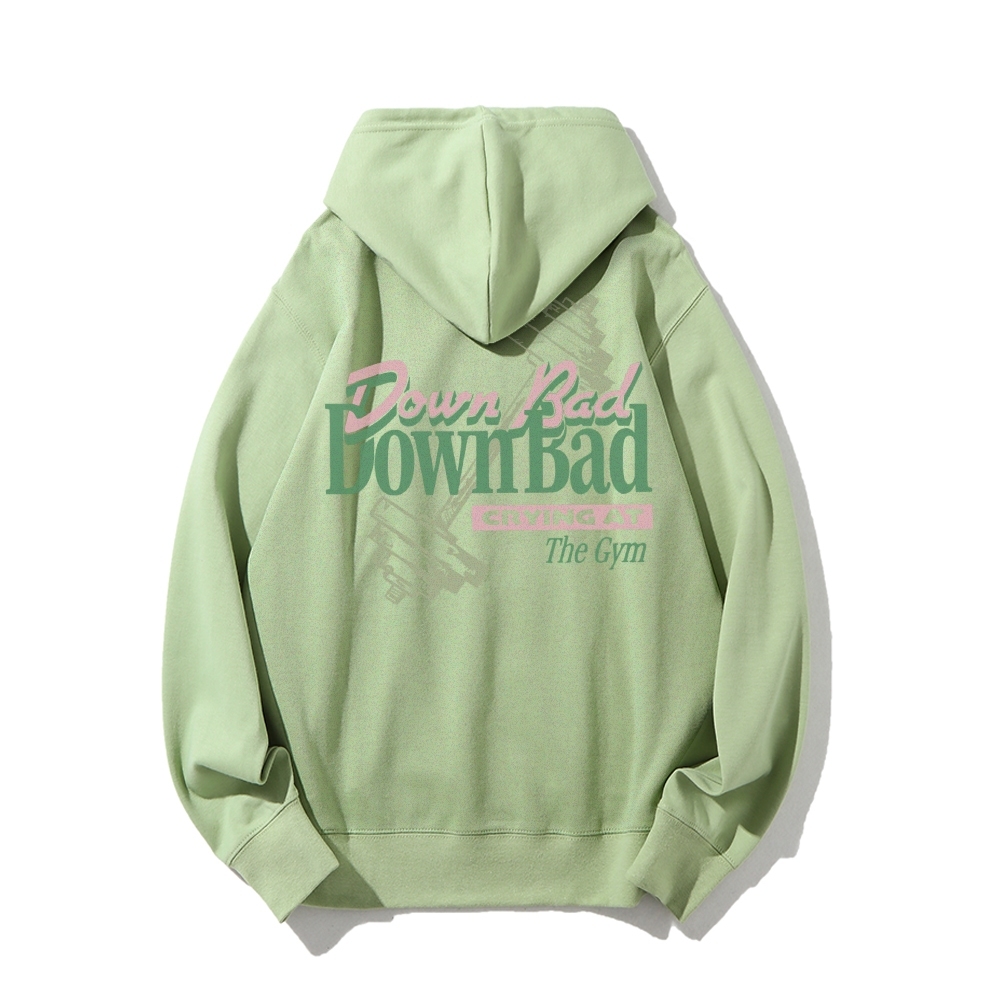 Down Bad Crying At The Gym Casual Hoodie