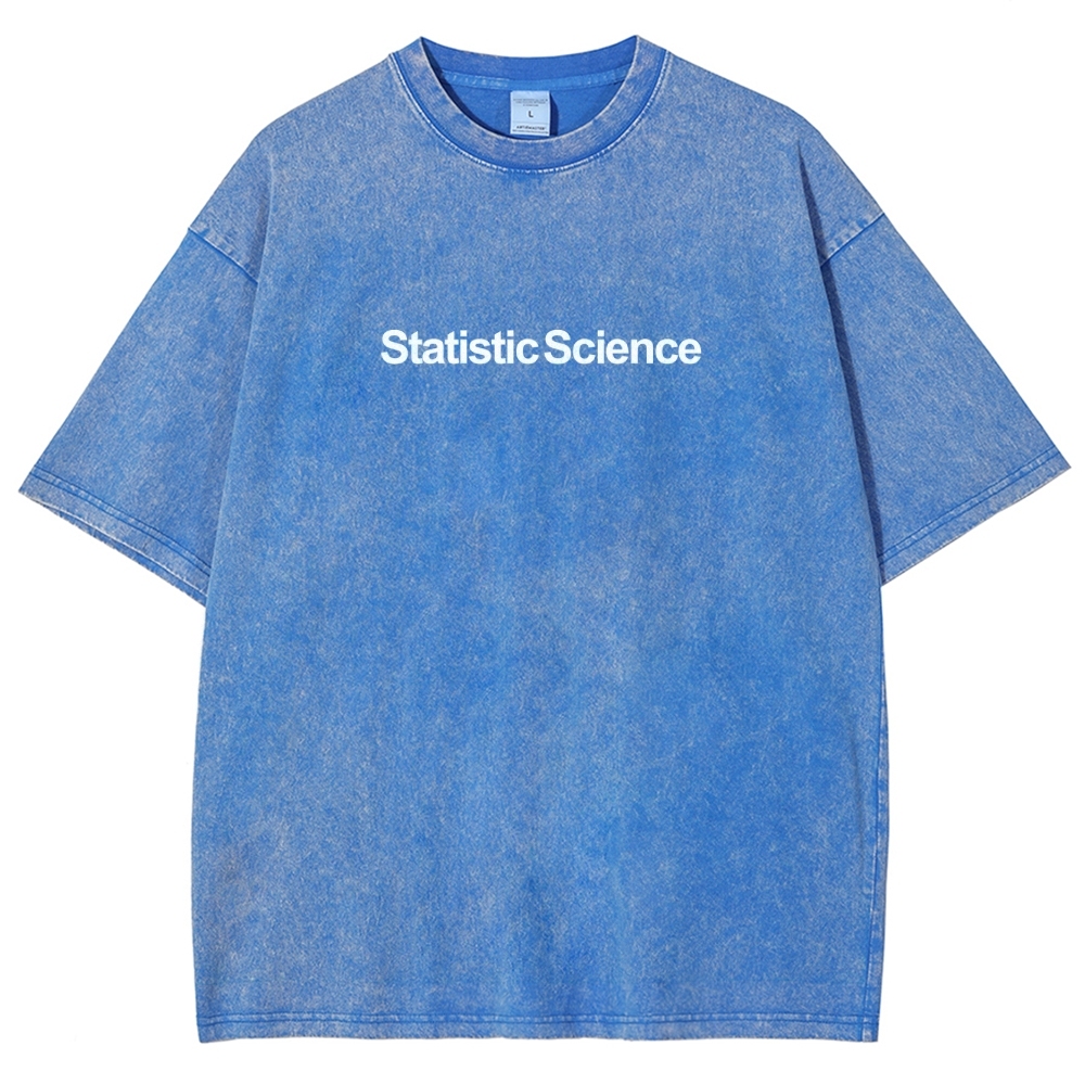 Statistic Science Unisex Fit Washed T-Shirt-moweekender