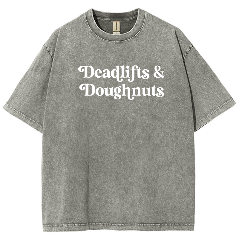 Deadlifts & Dounghts Unisex Fit Washed Oversized T-Shirt-moweekender